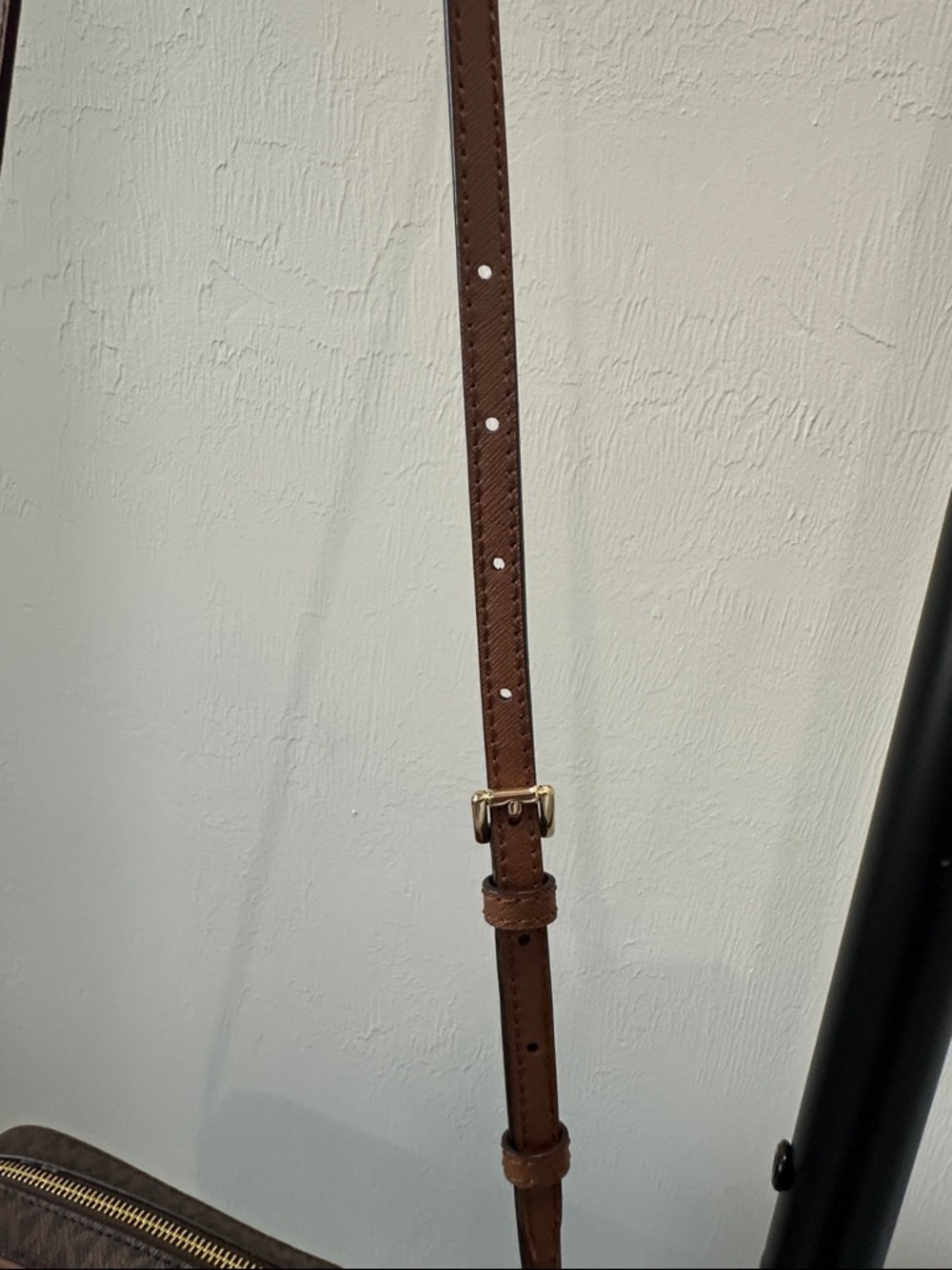 Michael Kors Brown and Gold Logo Crossbody Camera Bag - Picture 4 of 5
